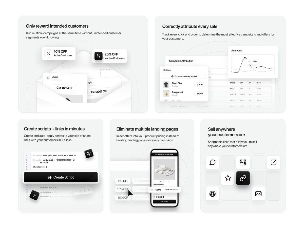 Minimal interface cards for campaign software